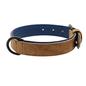 Leather Dog Soft Padded Collar