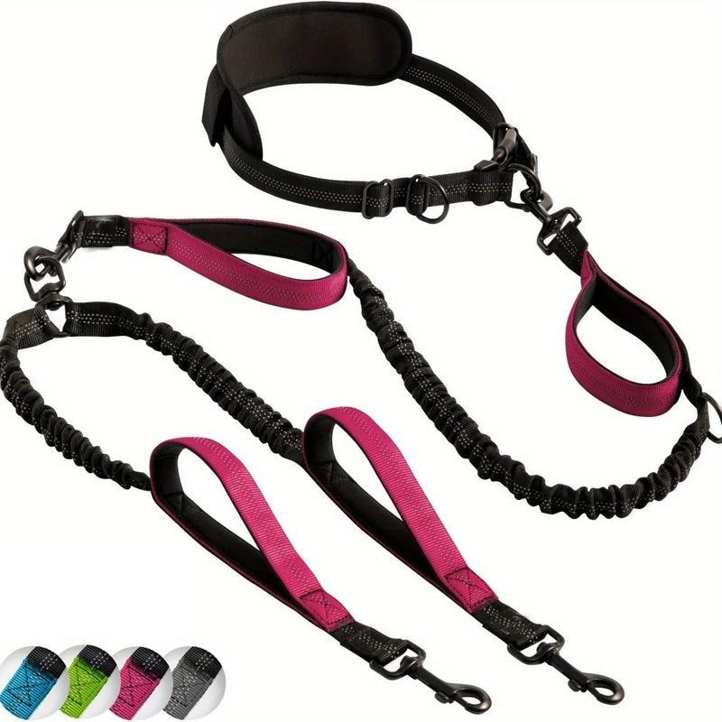 Dual Pet Reflective Nylon Leash