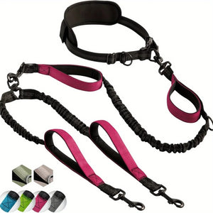 Dual Pet Reflective Nylon Leash