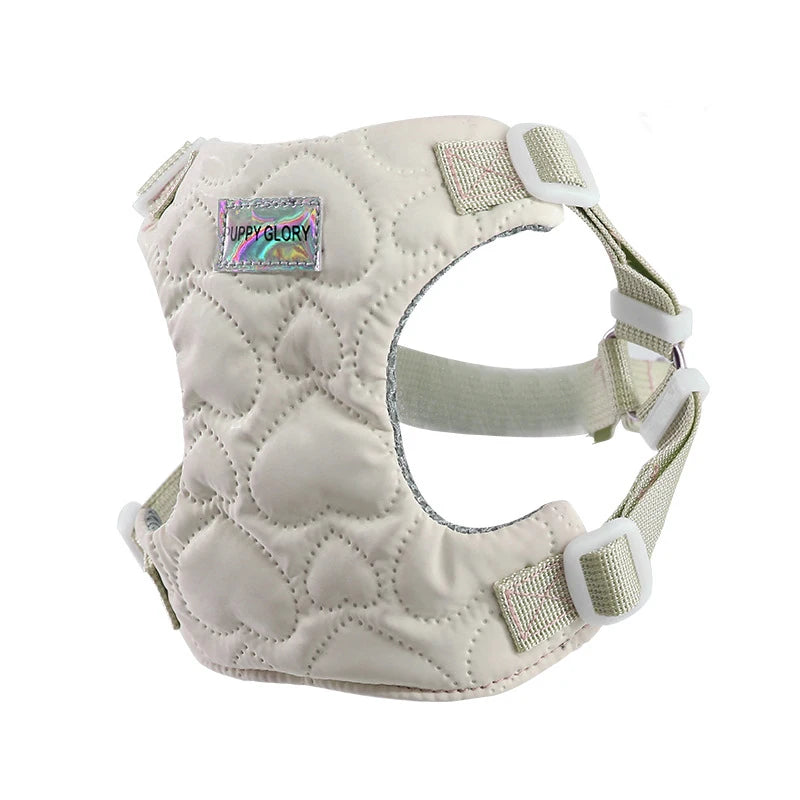 Cute Heart Pattern Adjustable Dog Harness for Small Medium Dogs