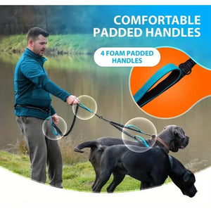 Dual Pet Reflective Nylon Leash