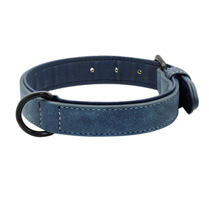 Leather Dog Soft Padded Collar