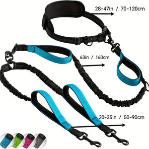 Dual Pet Reflective Nylon Leash