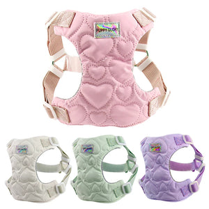 Cute Heart Pattern Adjustable Dog Harness for Small Medium Dogs