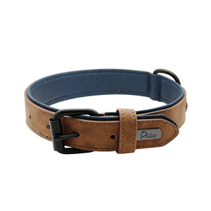 Leather Dog Soft Padded Collar